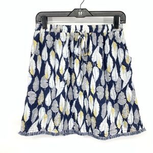 Skies Are Blue Urban Outfitters Women Size Medium Skirt Blue Feather Pull On‎